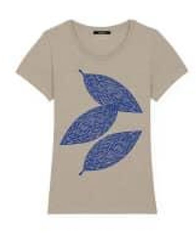 Paala Leafy T Shirt Heather - Blu
