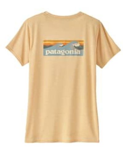 Patagonia T-shirt Capilene Cool Daily Graphic Sandy Melon - Natural