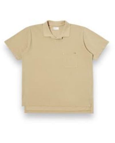Universal Works Vacation Polo Piquet 30603 Summer Oak S - Natural