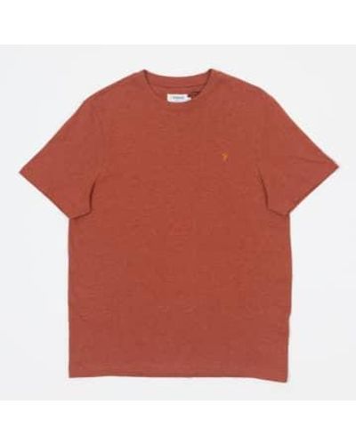 Farah Danny Regular Fit T Shirt In Marl - Rosso