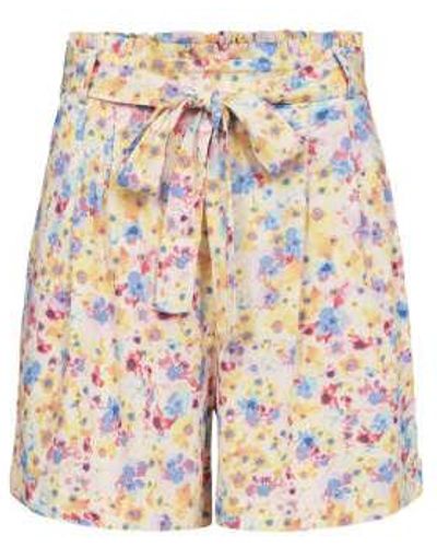 Numph Milena Shorts In Limelight - Multicolore
