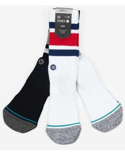 Stance Boyd 3 Pack Staple Socks In Multi M - Blue
