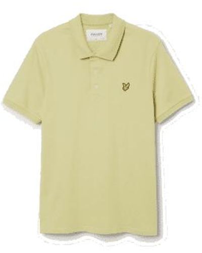 Lyle & Scott & Plain Polo Shirt Green L - Yellow