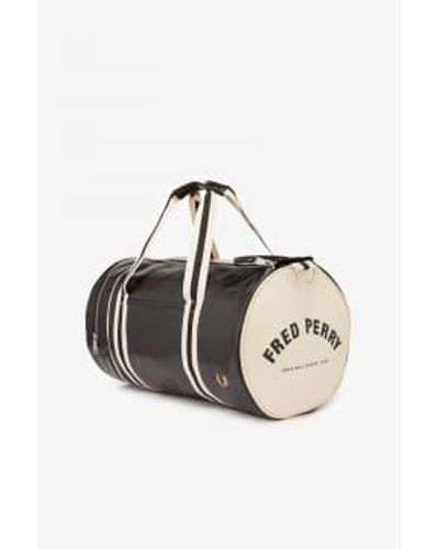Fred Perry Classic barrel bag schwarz ecru - Mehrfarbig