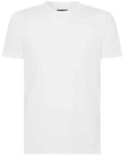Remus Uomo T-shirt à motif gaufré - Blanc