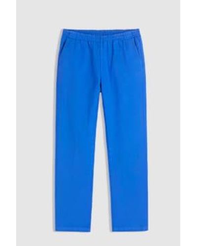 Homecore Pantalon Maji Bio Coton Bleu Deep Sea 34 - Blue