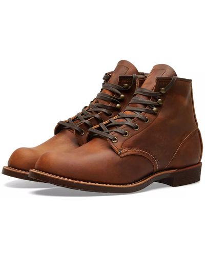 Red Wing 3343 Heritage Work 6 Blacksmith Boot Copper Rough And Tough 1 - Marrone