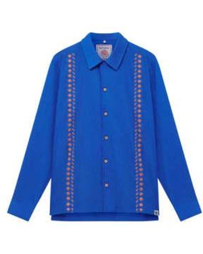 Komodo Nile Shirt Sapphire Embroidery - Blue