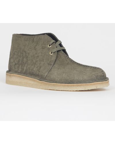 Clarks Desert Trek Hi Shoes In Forest - Grigio