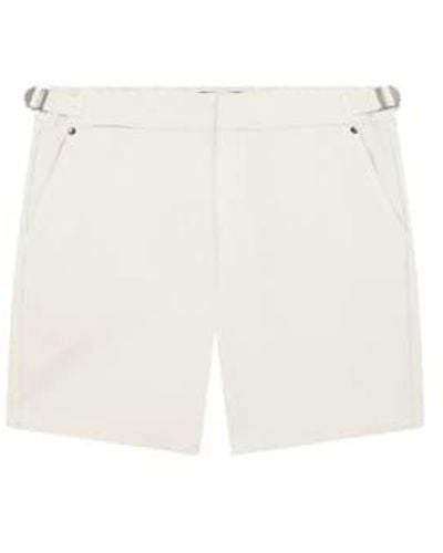 Lyle & Scott Washed Chino Shorts Light Mist 36 - White