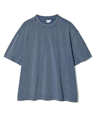 PARTIMENTO Vintage Washed Tee In Medium - Blue