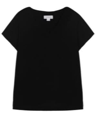 Velvet By Graham & Spencer Cotton Shirt Jill Short-sleeved - Black