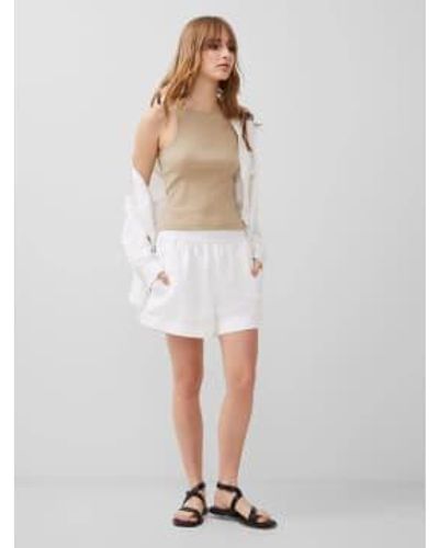 French Connection Birdie Linen Shorts - White