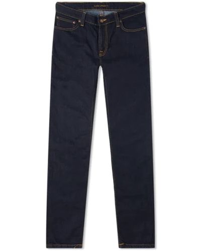 Nudie Jeans Skinny Lin Dry Deep Orange L32 - Blu