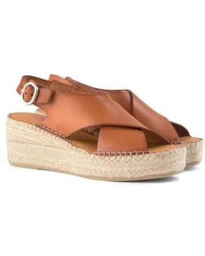 Shoe The Bear Orchid Leather Wedges - Marrone