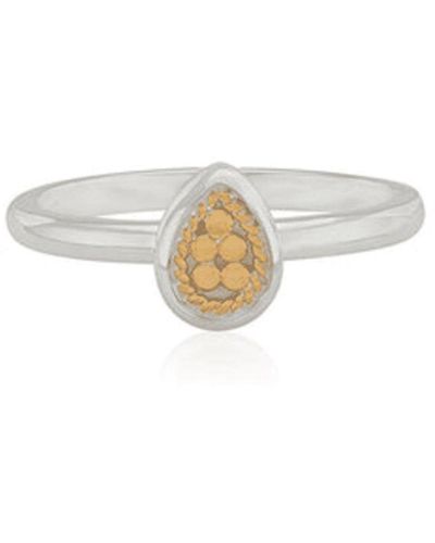 Anna Beck Teardrop Stacking Ring Gold/silver - White
