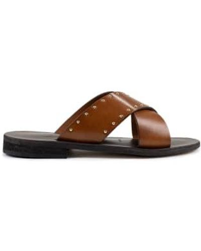 Thera's Studded Sandals 2210 Leather - Brown