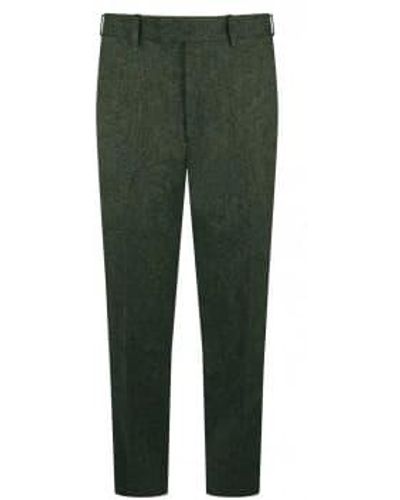 Torre Donegal Tweed Suit Trouser 30 - Green