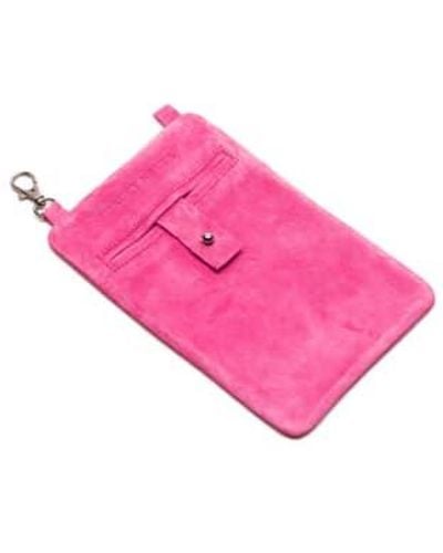 Tracey Neuls Handy Washed Or Suede Leather Pouch - Rosa