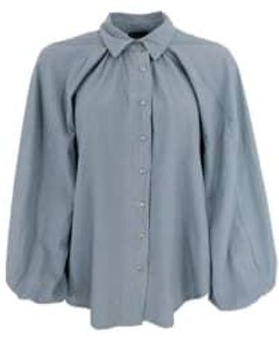 Black Colour Molly Shirt Dust Blue L/xl