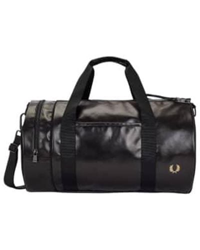 Fred Perry Tonnel Classic Barrel Bag - Nero