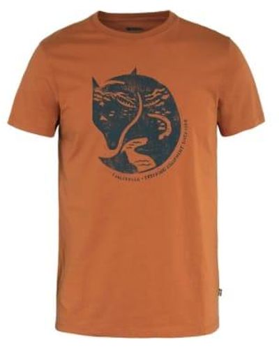 Fjallraven Fjallraven Arctic Fox T Shirt Brown 1 - Arancione