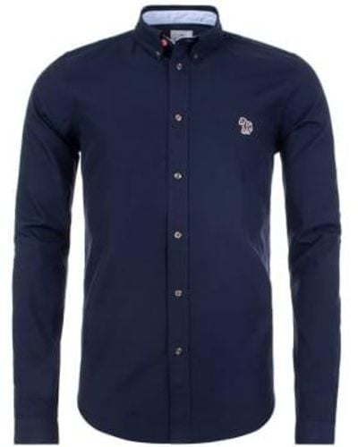 PS by Paul Smith Ps Zebra Oxford Shirt M Navy - Blue