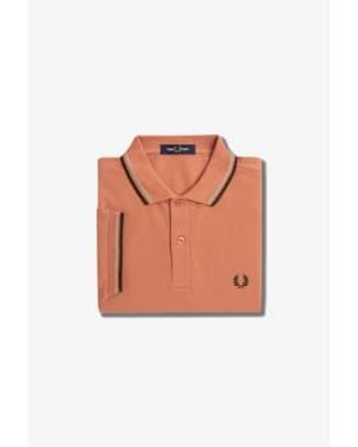 Fred Perry Twin Tipped Polo Shirt Medium - Orange