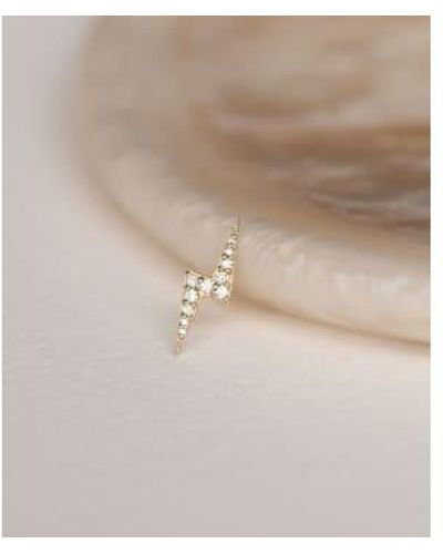 Zoe & Morgan Arete sencillo un solo perno oro diamante zap diamond - Neutro