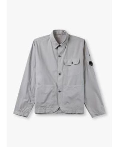 C.P. Company S Popeline Workwear Shirt Jacket - Grey