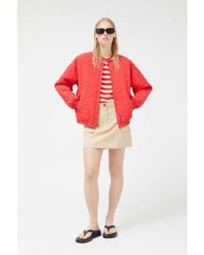 Compañía Fantástica Flowery Quilted Bomber S - Red