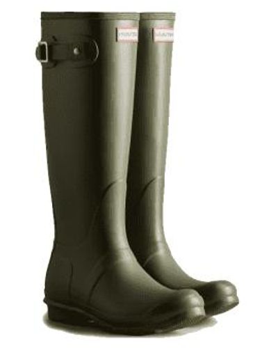 HUNTER Original Tall Wellington Boots Olive - Green