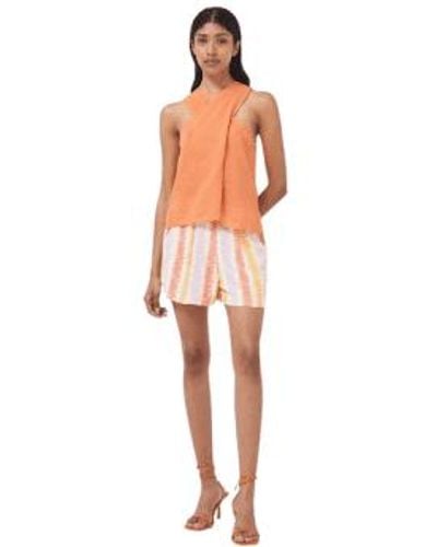 Compañía Fantástica Striped Shorts In Stripes - Arancione