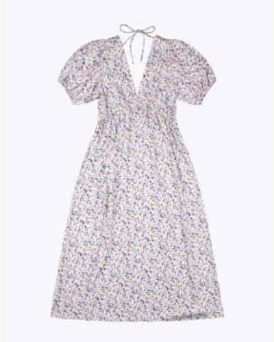 Wemoto Mariette Powder Viscose Maxi Dress - Bianco