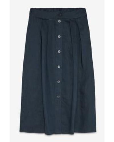 Ottod'Ame Ottodame Linen Long Skirt - Blu