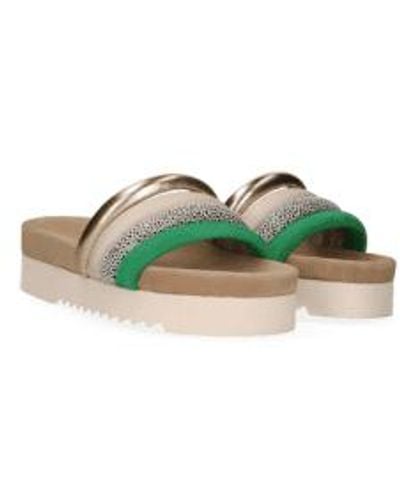 Maruti Bali Leather Sandals - Green