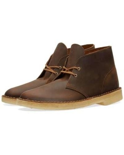Clarks Beeswax Desert Boot Leather - Marrone
