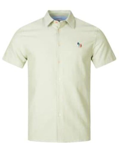 Paul Smith Ss casual fit zebra logo shirt - Vert