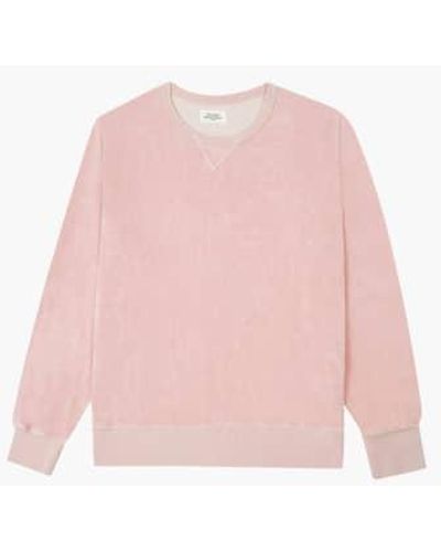 Hartford Faded Cotton Terry Sweatshirt L - Pink