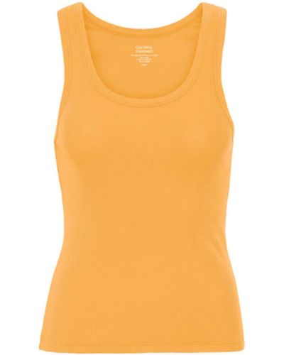 COLORFUL STANDARD Camiseta Organic Rib Top Top - Orange