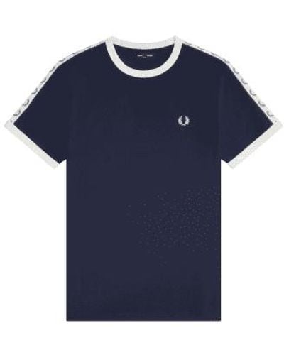 Fred Perry Authentic Taped Ringer Tee Blue S