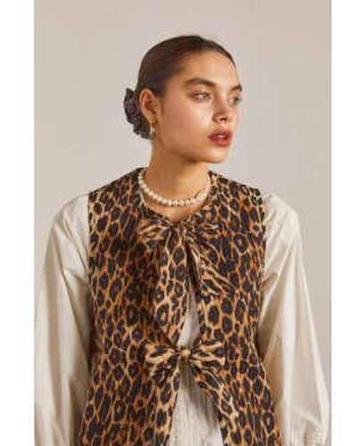 Damson Madder : Tilly Gilet Leopard 6 - Brown