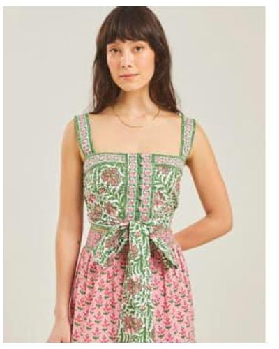 Pink City Prints Lucia Top - Green
