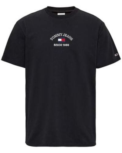 Tommy Hilfiger Jeans Timeless Flocked Flag T-shirt Medium - Black