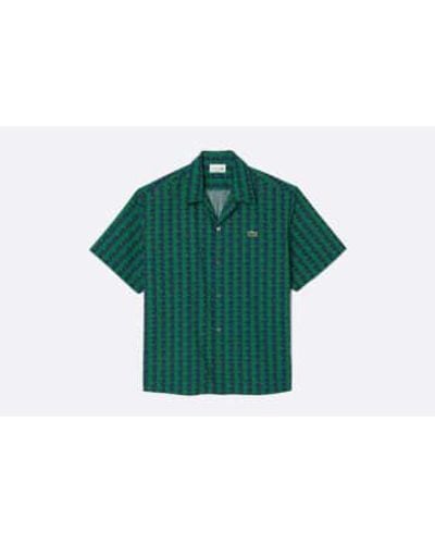 Lacoste Chemise Casual Manches - Verde