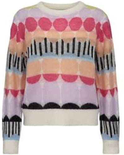Numph Retta Sweater In Cantaloupe Large / Coloured - Pink