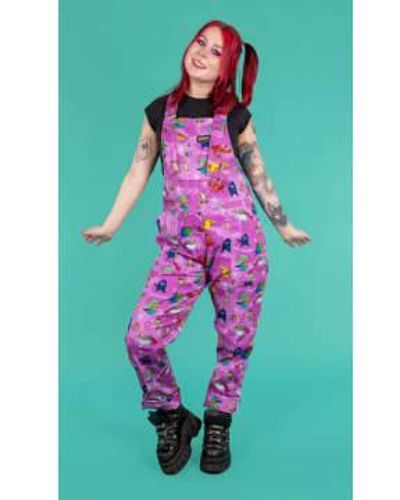 Run and Fly Katie Abey Word Spells Dungarees 2xs - Green
