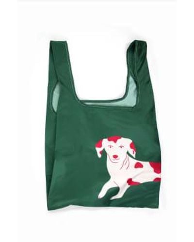 Kind Bag Reusable Medium Shopping Dog - Green