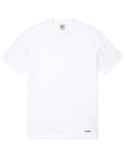 Filson Ss pioneer festes taschen -t -shirt - Weiß
