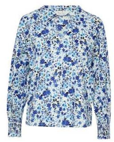 Part Two Flower Printed Namis Blouse - Blue